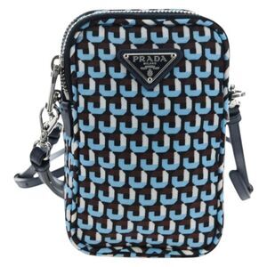 Prada Vintage Tessuto Blue Nylon Shoulder Bag Bag